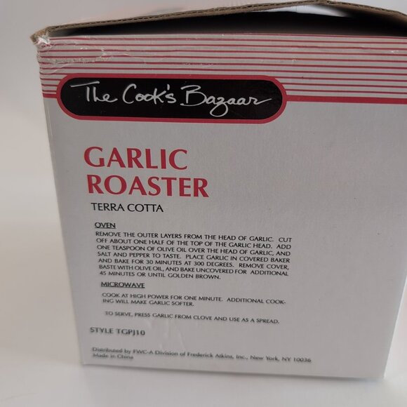 The Cook's Bazaar Terra Cotta Garlic Roaster New - Open Box - Picture 2 of 8